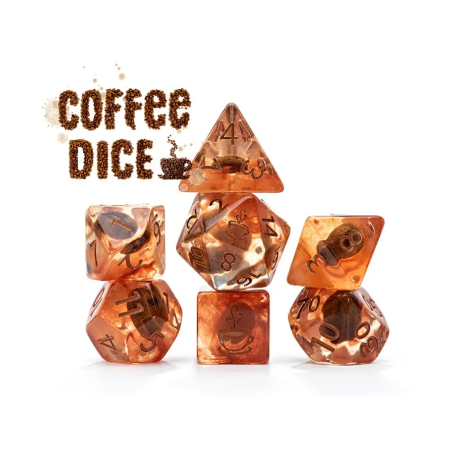 

Поли-набор - кубики кофе (7), Inclusion Dice (Gate Keeper Games)