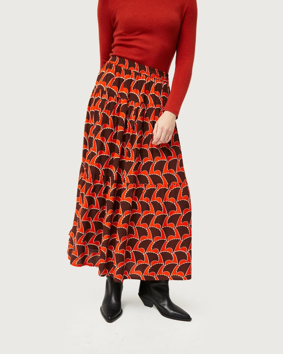 

Длинная юбка с геометрическим принтом Compañía Fantástica, мультиколор