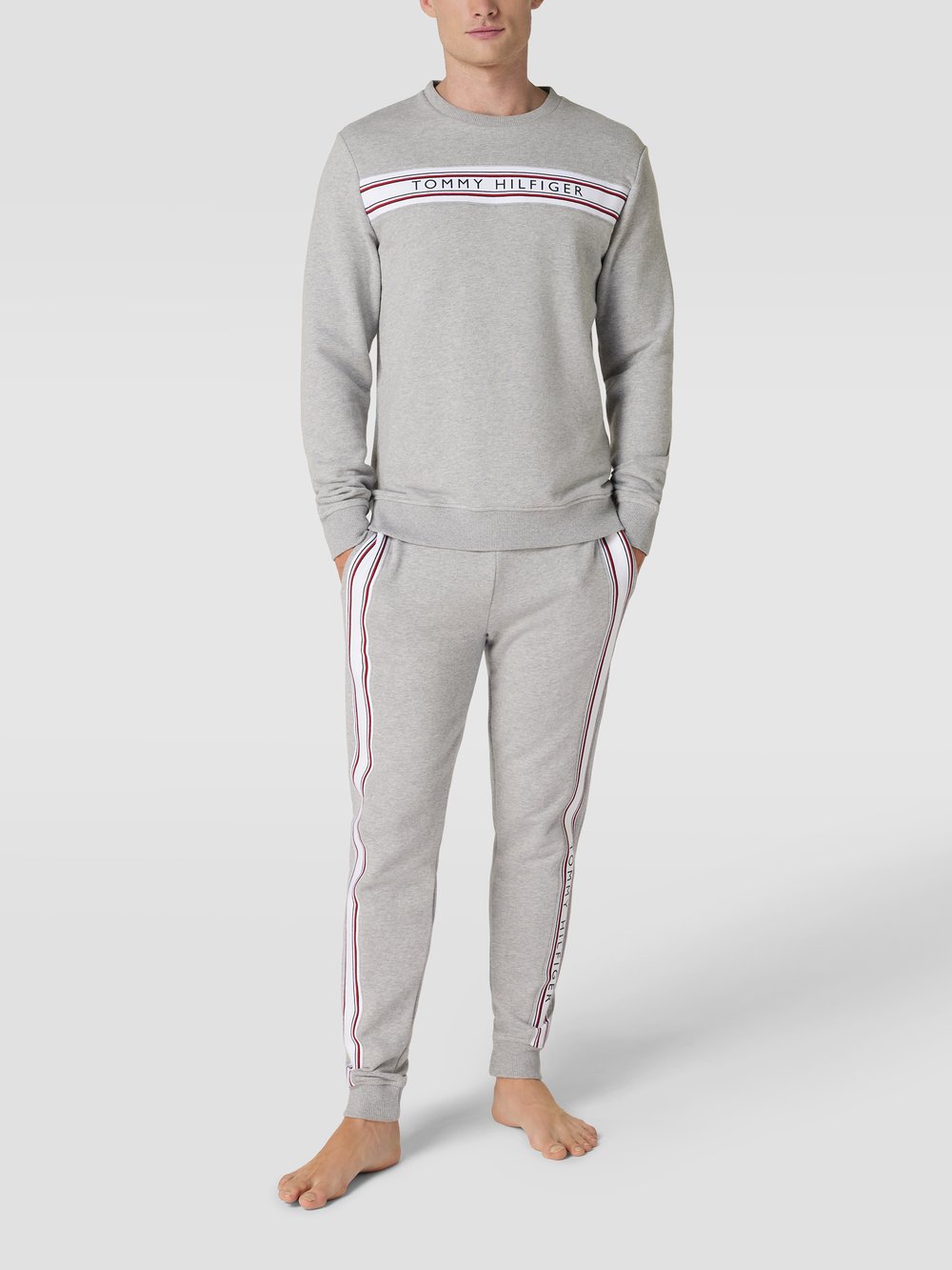 

Спортивные брюки с контрастными полосками модель «PANT» Tommy Hilfiger, светло-серый