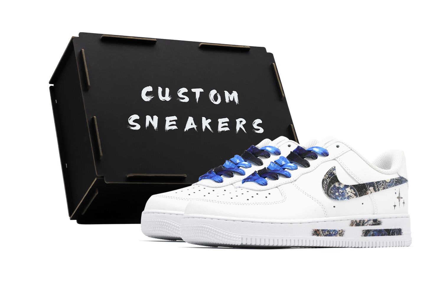 

Кроссовки Nike Air Force 1 Skateboarding Shoes Unisex Low-top White/blue, белый