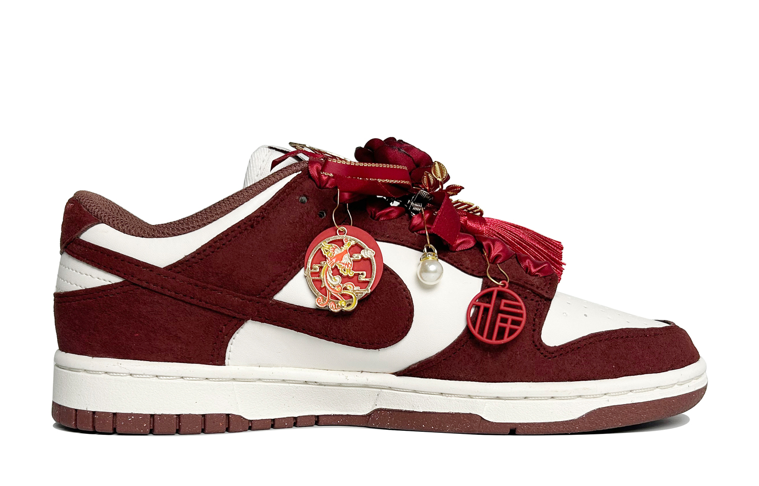 Nike Dunk Cheerful And Joyful устойчивые к истиранию и скольжению низкие кроссовки для скейтбординга Unisex красные — фото 3