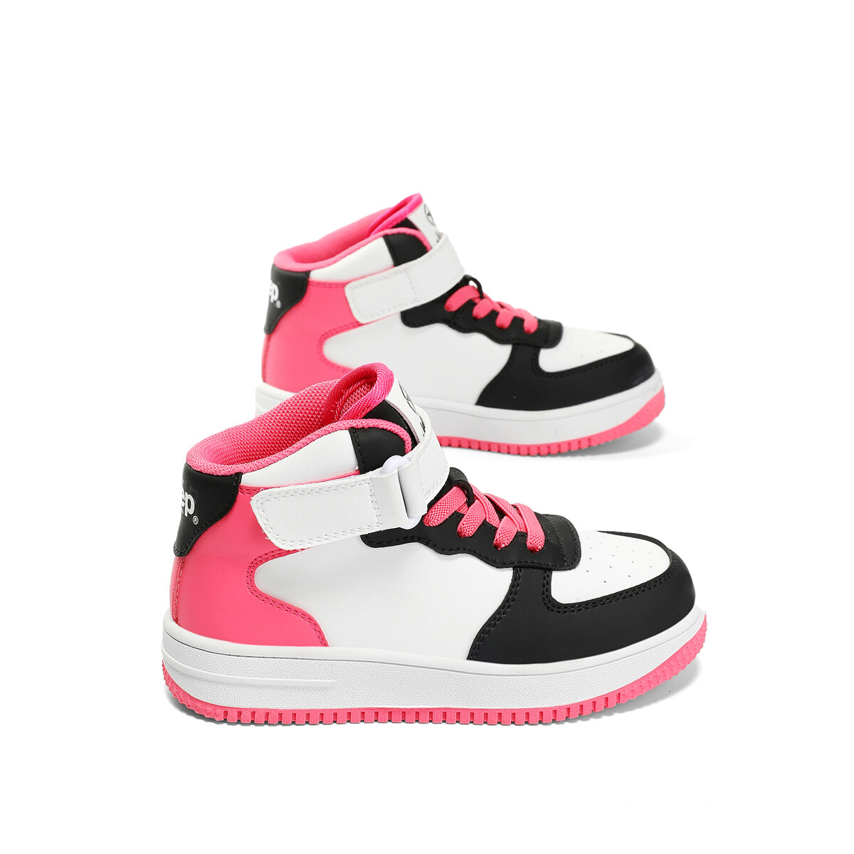 Детские кроссовки для скейтбординга Kids Mid-top Black/розовые Jeep, розовый — фото 4