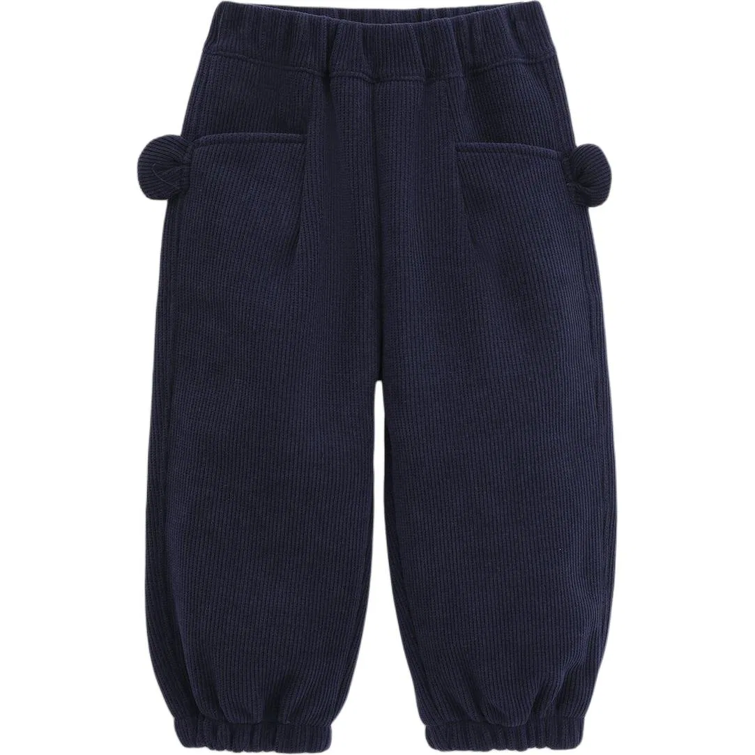 Детские брюки из вельвета с начесом GAP Marine Blue