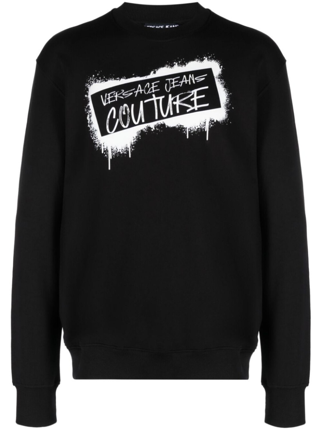 

Versace Jeans Couture logo-print cotton sweatshirt, черный
