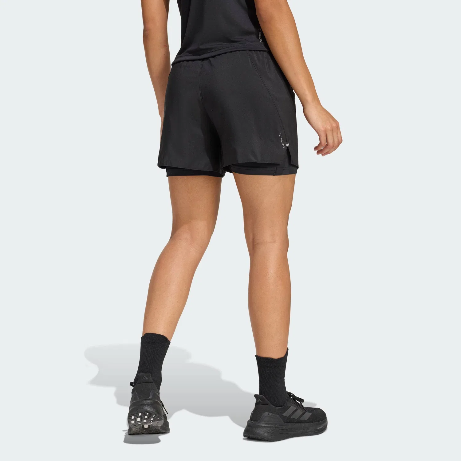 Шорты беговые 2-в-1, Adidas, Adi365, черный — фото 2