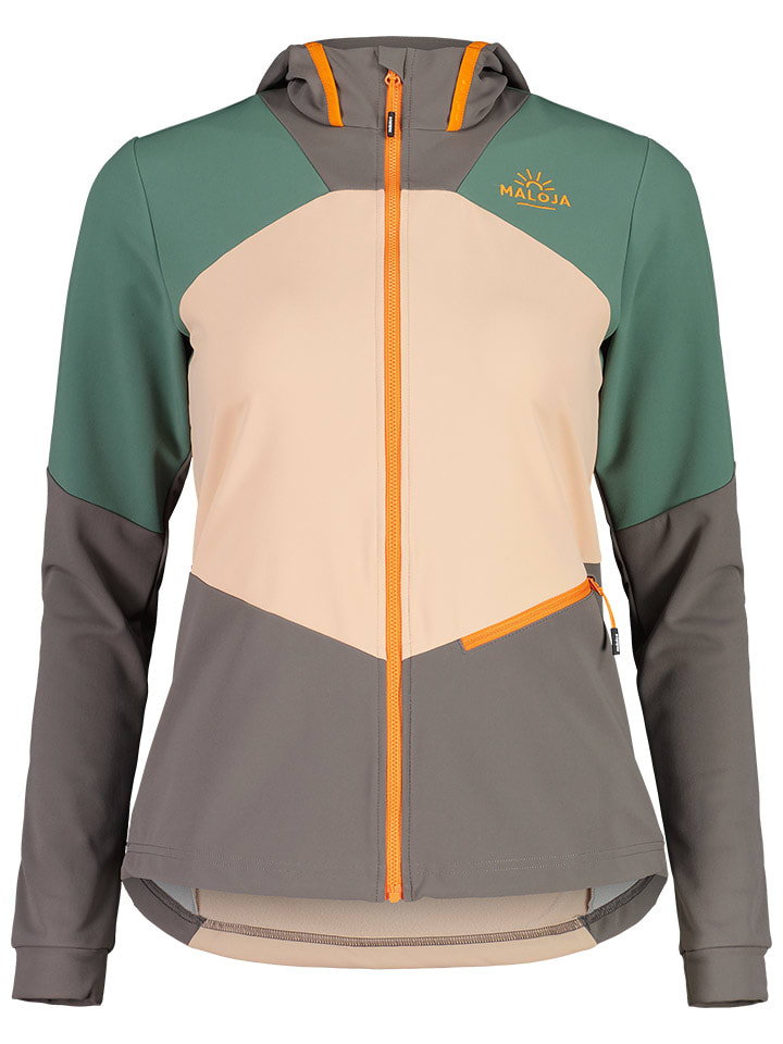 

Куртка софтшелл MarlingM Maloja, цвет grau/orange/grün