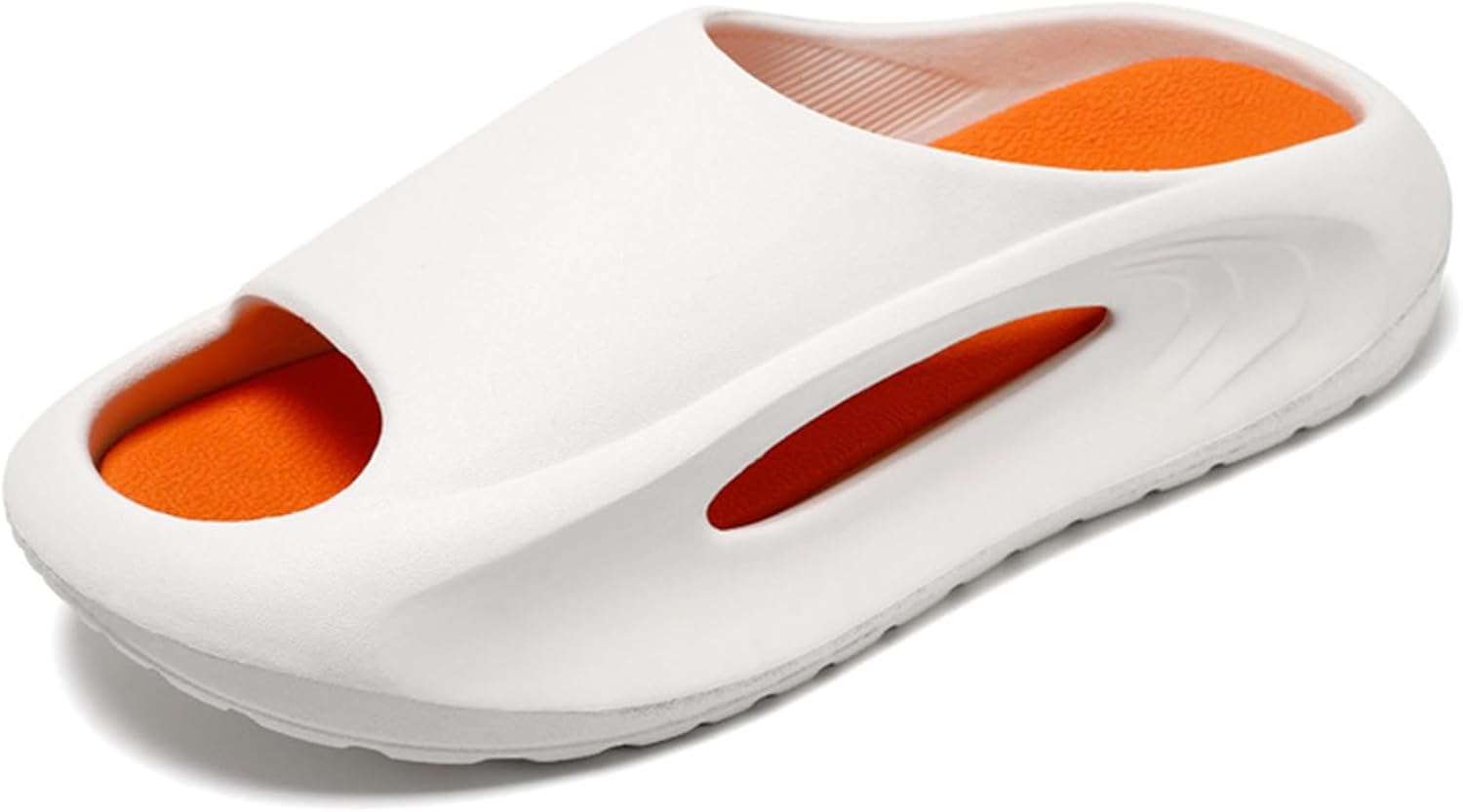 

LNERIP Унисекс Шлепацы, супер мягкие, противоскользящие, с подушечками, для женщин и мужчин, с толстой подошвой, летние шлепанцы на платформе, повседневные пляжные сандалии, оранжевый
