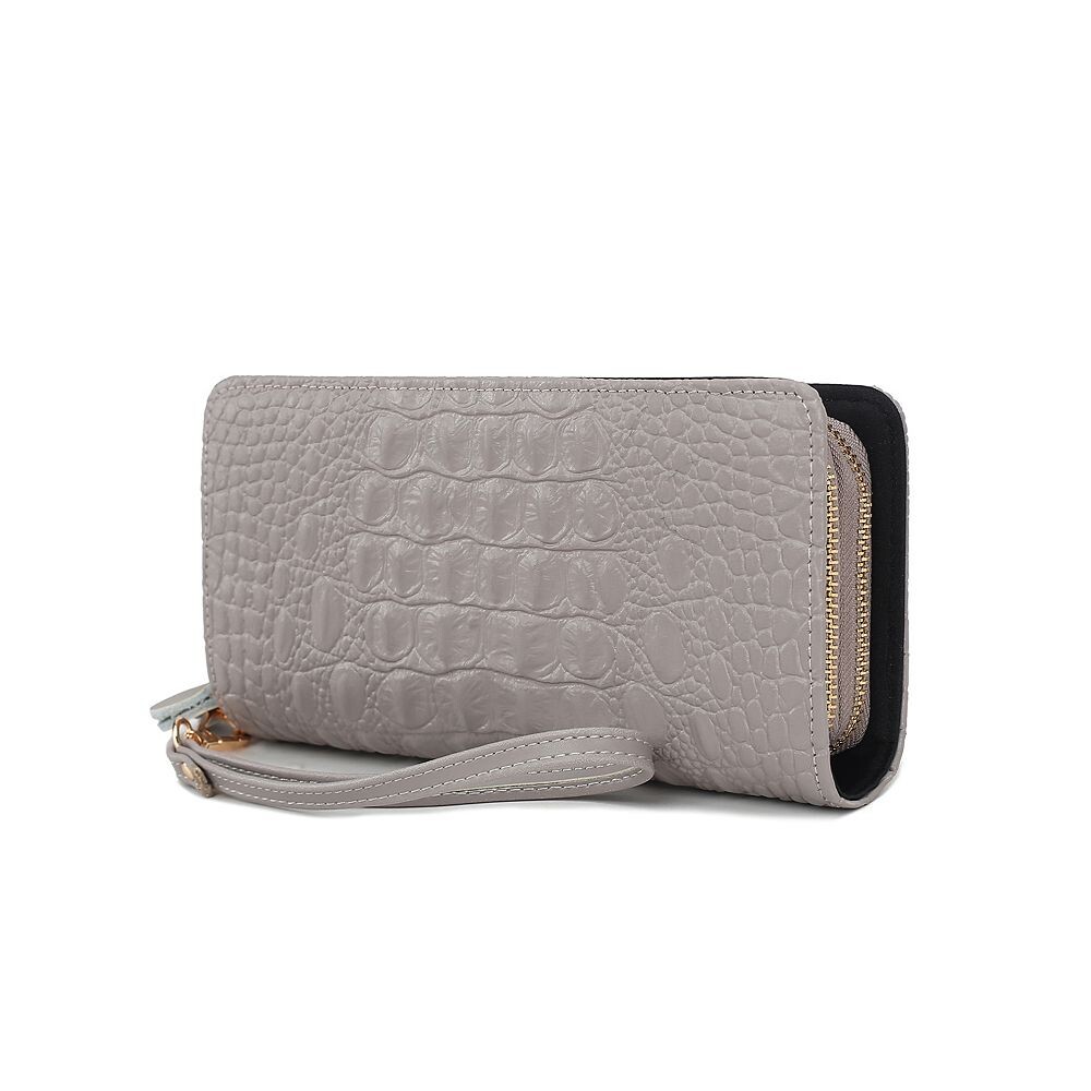 

MKF Collection Женский кошелек Eve Genuine с тиснением под крокодила от Mia K, серый
