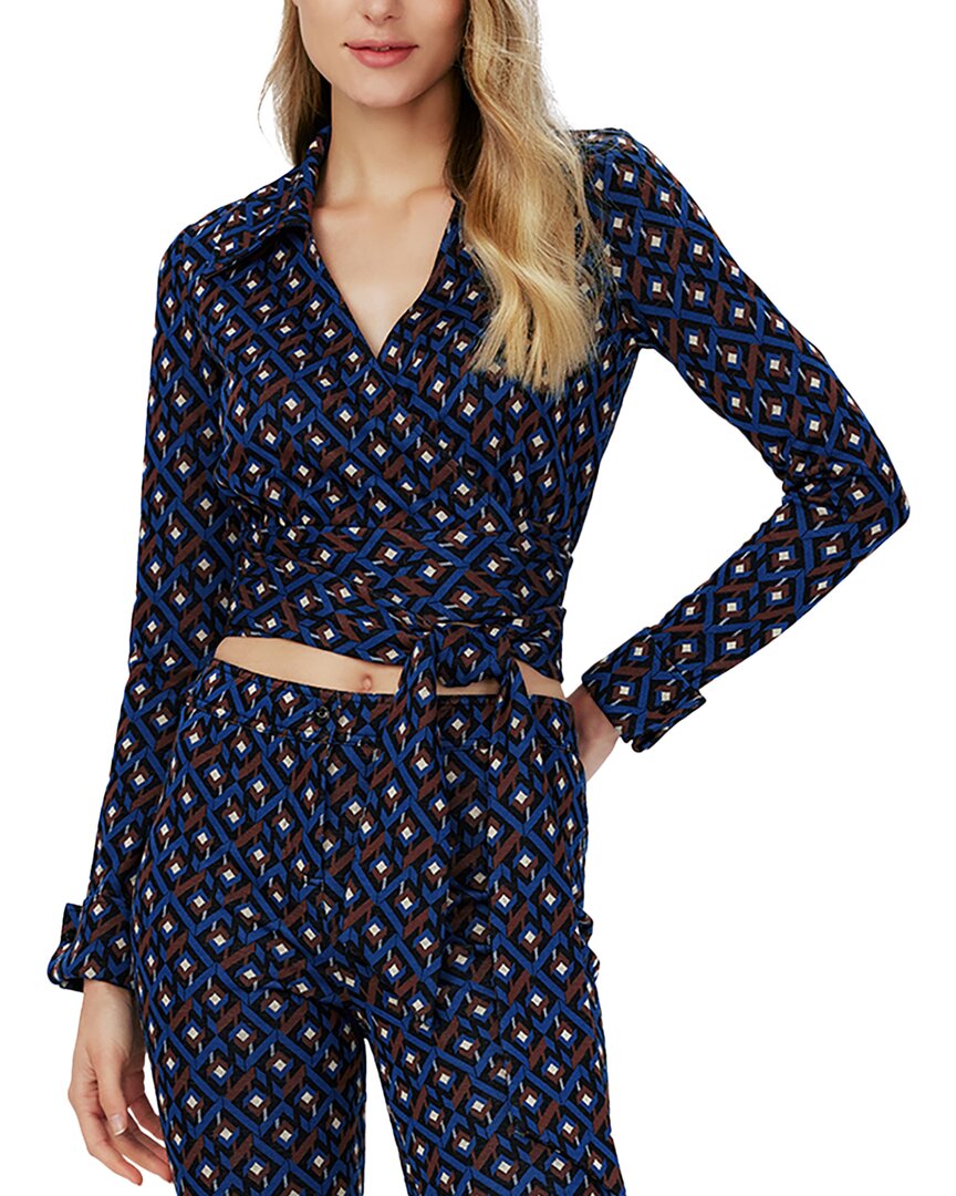

Топ из смеси шерсти от Diane von Furstenberg Bobbie Two, синий