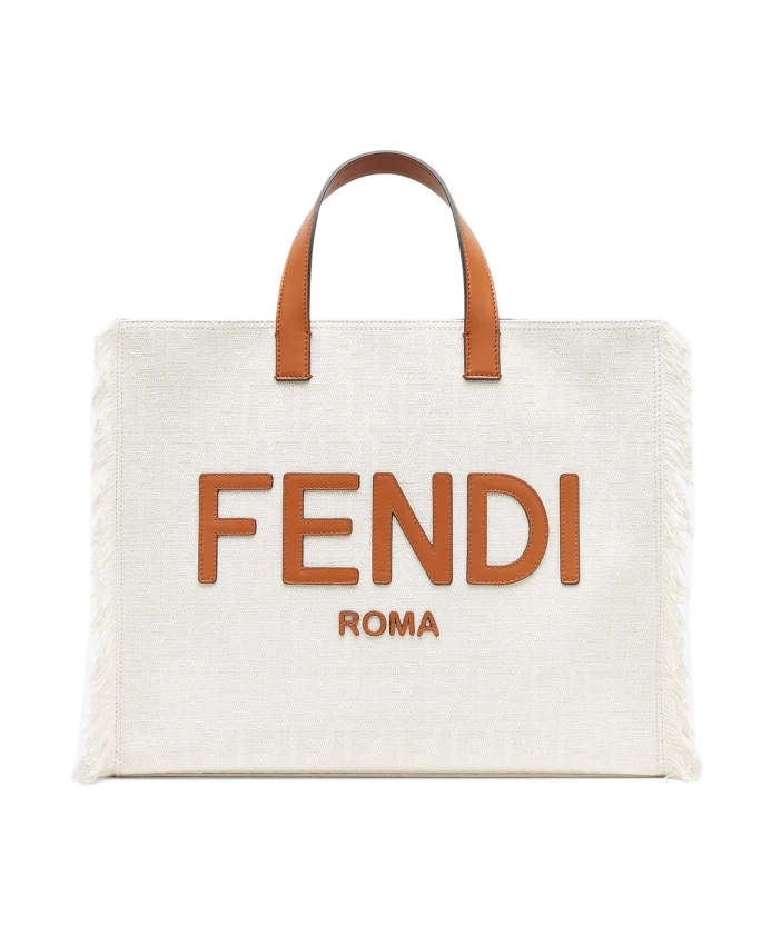 

Сумка Шопер с бахромой Fendi, белый