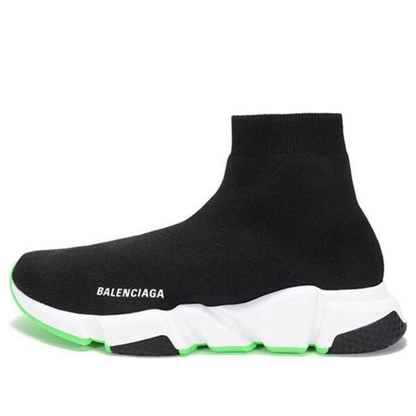 

Кроссовки speed sock-like design sneakers black/green Balenciaga, черный