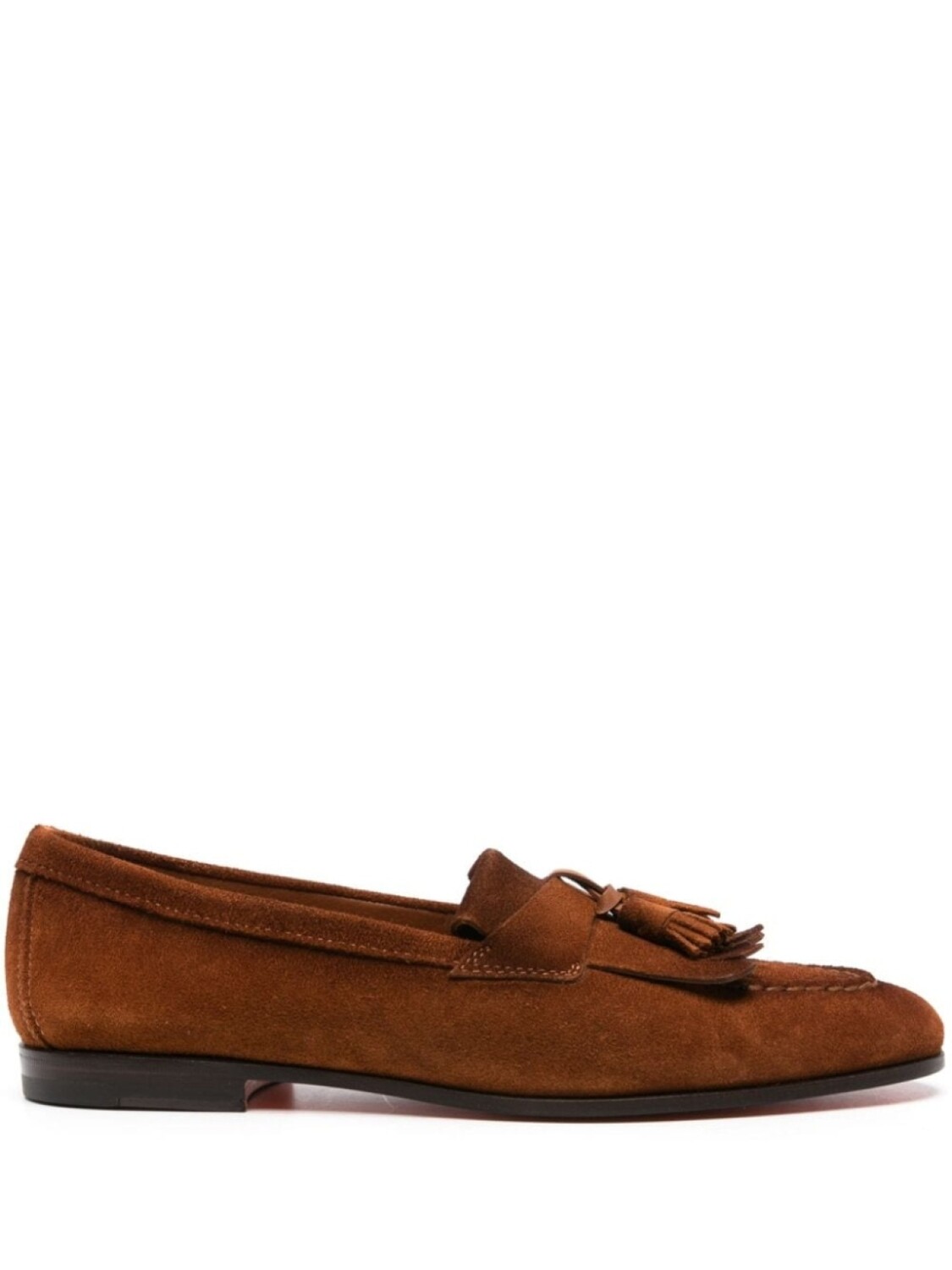 

Santoni лоферы с кисточками, коричневый