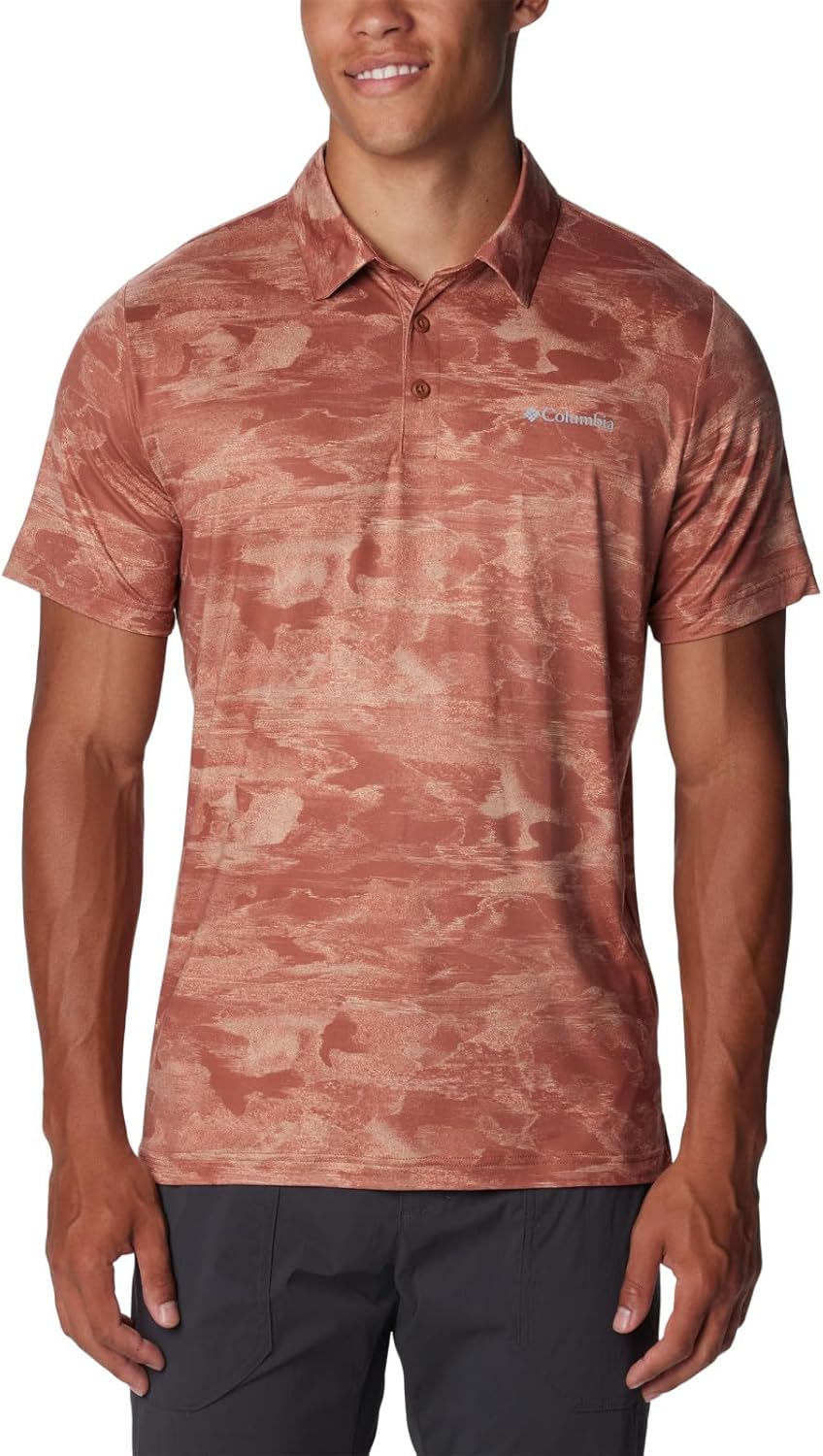 

Мужская поло Tech Trail Novelty от Columbia, Auburn Beachwood, Коричневый, Мужская поло Tech Trail Novelty от Columbia, Auburn Beachwood