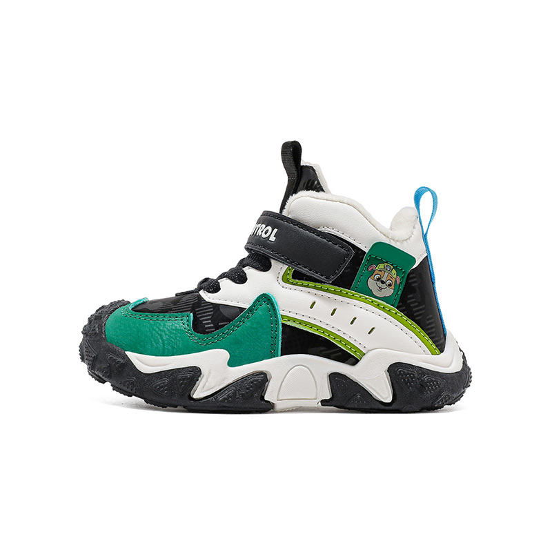 

Антискользящая и износостойкая утепленная стелька мид-топ детские повседневные кроссовки для детей 3-7 лет PAW PATROL, черный