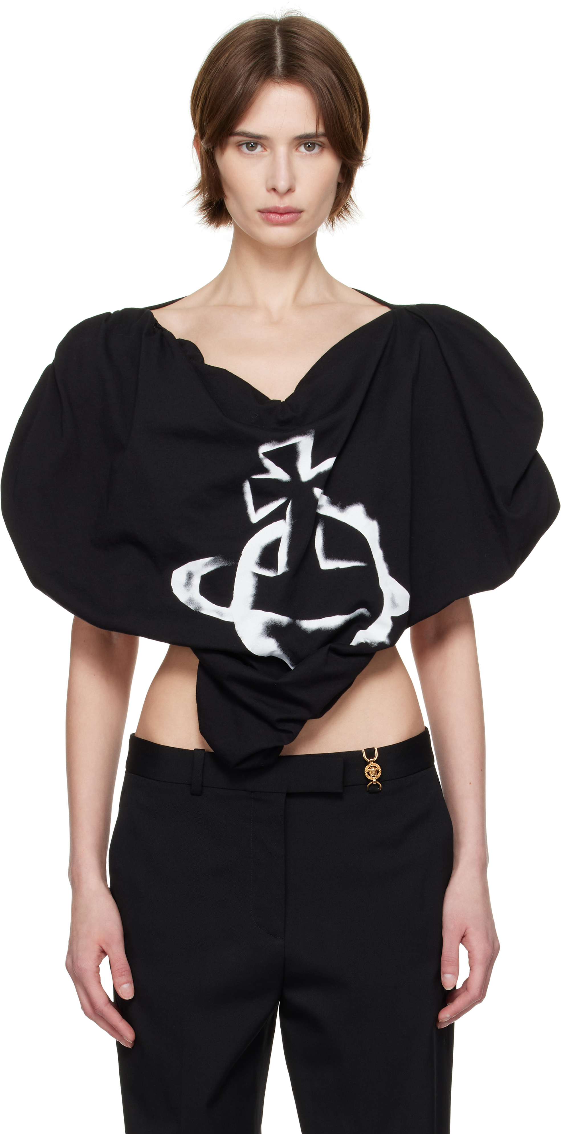 

Блуза с трафаретом Orb Heart Vivienne Westwood, черный