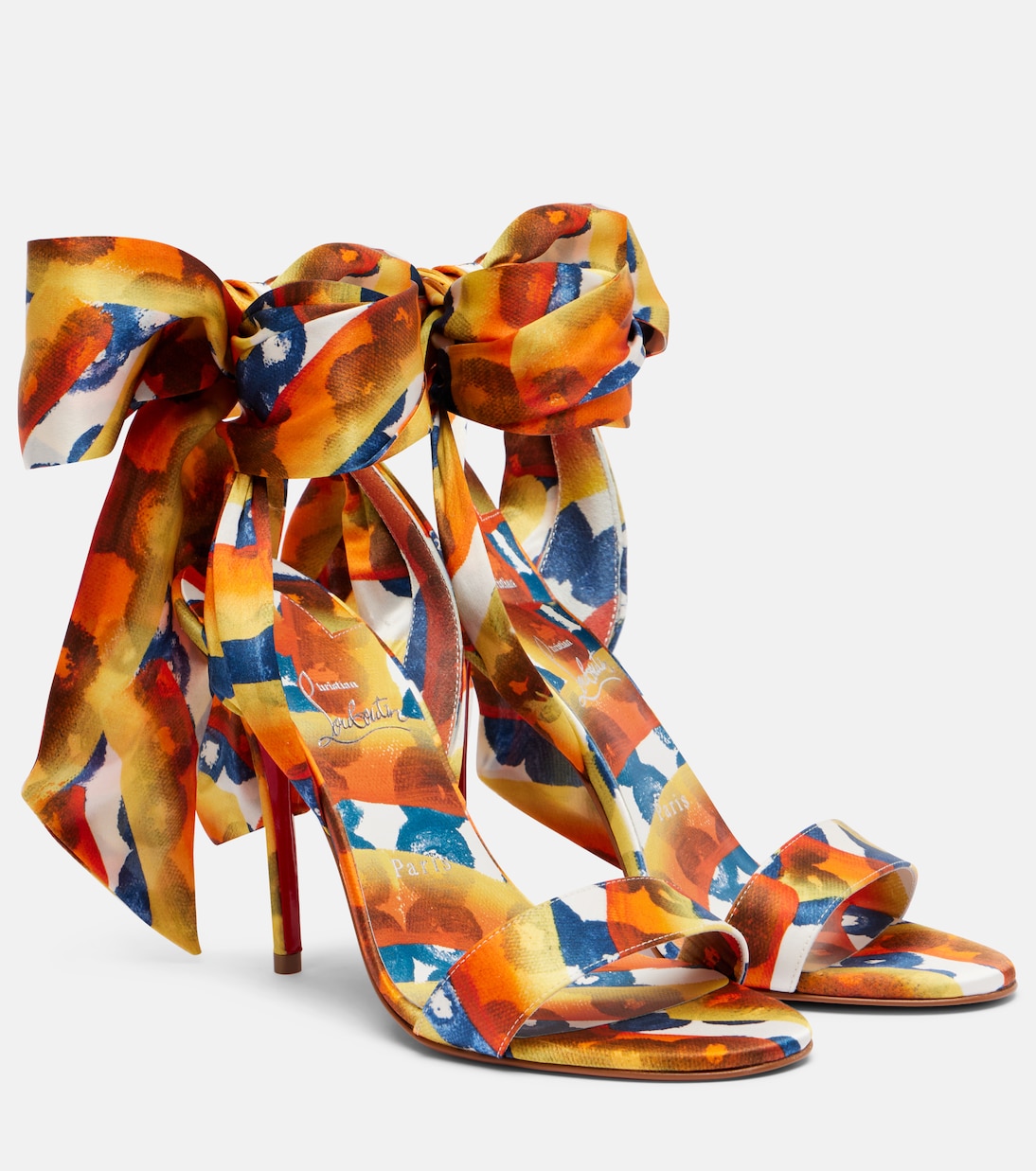 Сандалии Miss Z Sandal Du Désert 100 Christian Louboutin, Multi Magma/Lin Multi Magma