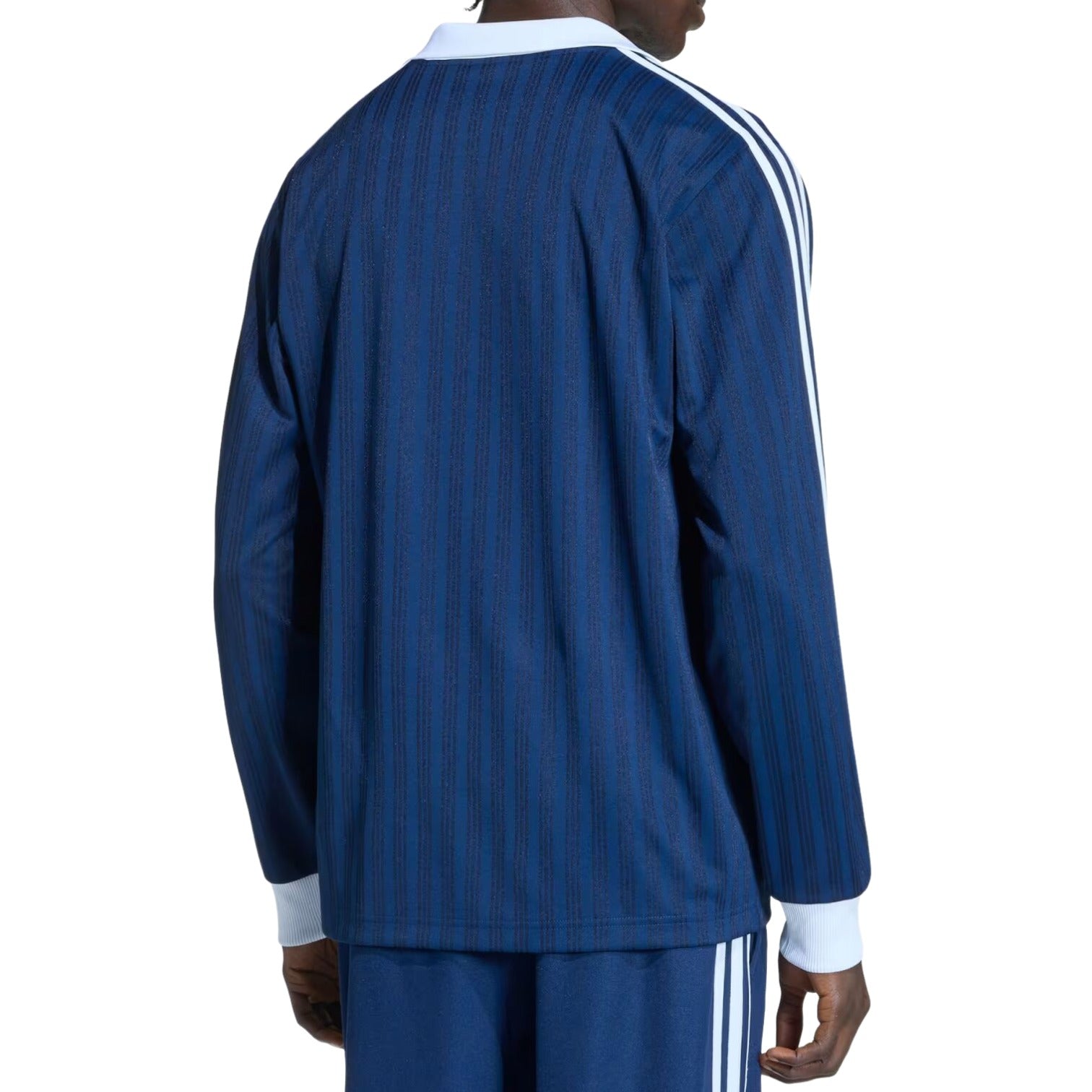 Футболка с длинным рукавом Adidas Adicolor Pique 'Night Indigo' — фото 3