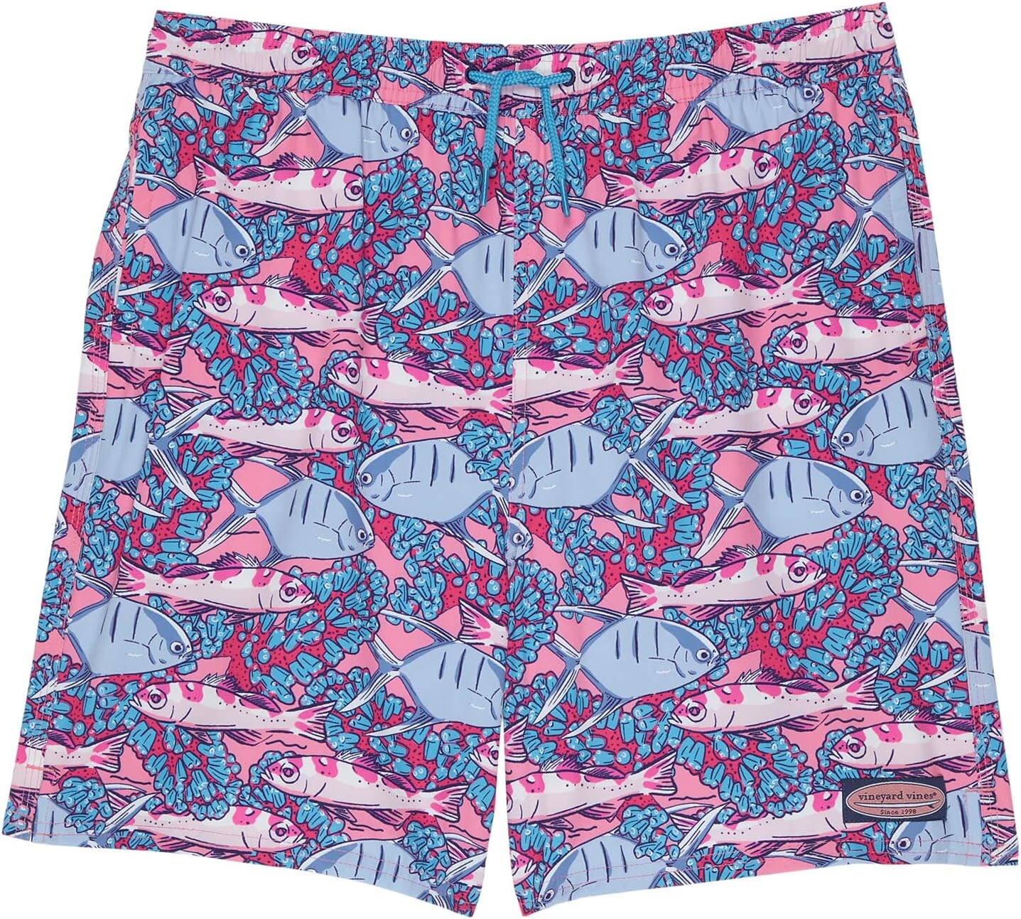 

Шорты для плавания Vineyard Vines Printed Chappy Trunks, цвет BVI Fish Neon Rosa