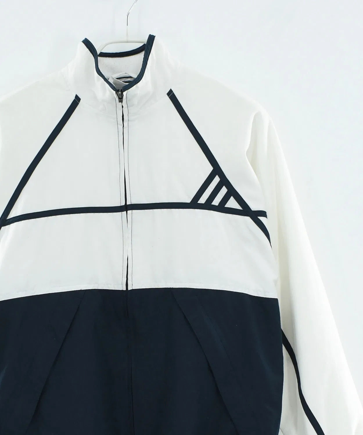 Винтажная куртка Adidas Performance Logo Full Zip, полиэстер, белая
