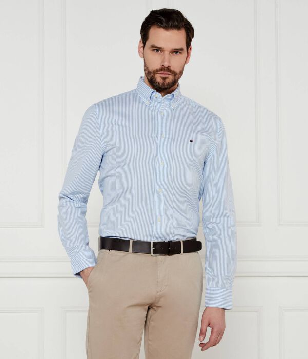 

Рубашка поплин классик стп рф Regular fit Tommy Hilfiger, синий