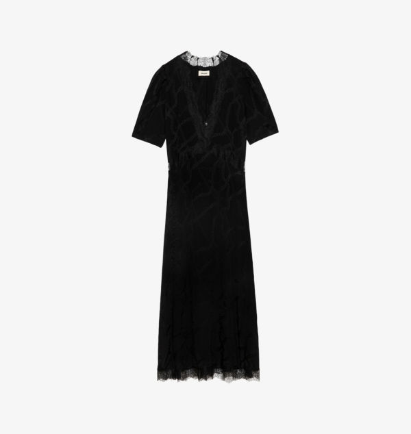 

Платье миди из жаккардового шелка Redox с цепочкой Zadig&Voltaire, цвет noir