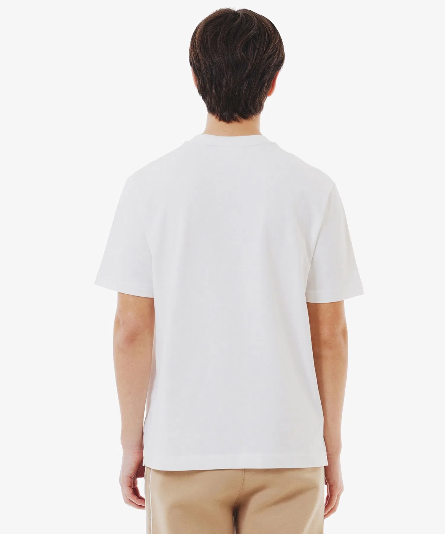 Футболка мужская Lacoste TH229999, хлопок, с логотипом, белый — фото 4