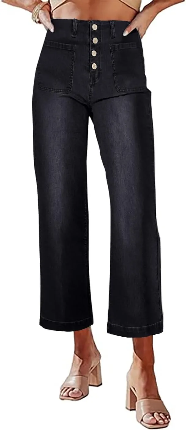 

Necooer женские бойфренд джинсы укороченные свободные широкие