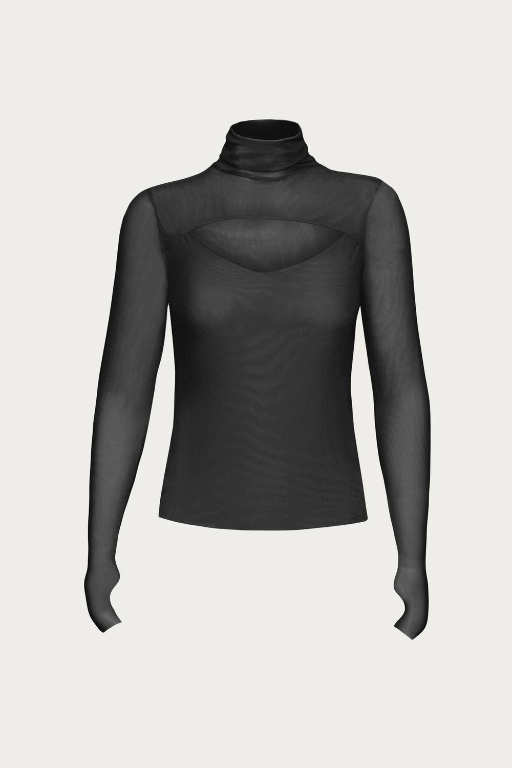 

Водолазка Dawn Power Mesh в цвете Noir AFRM