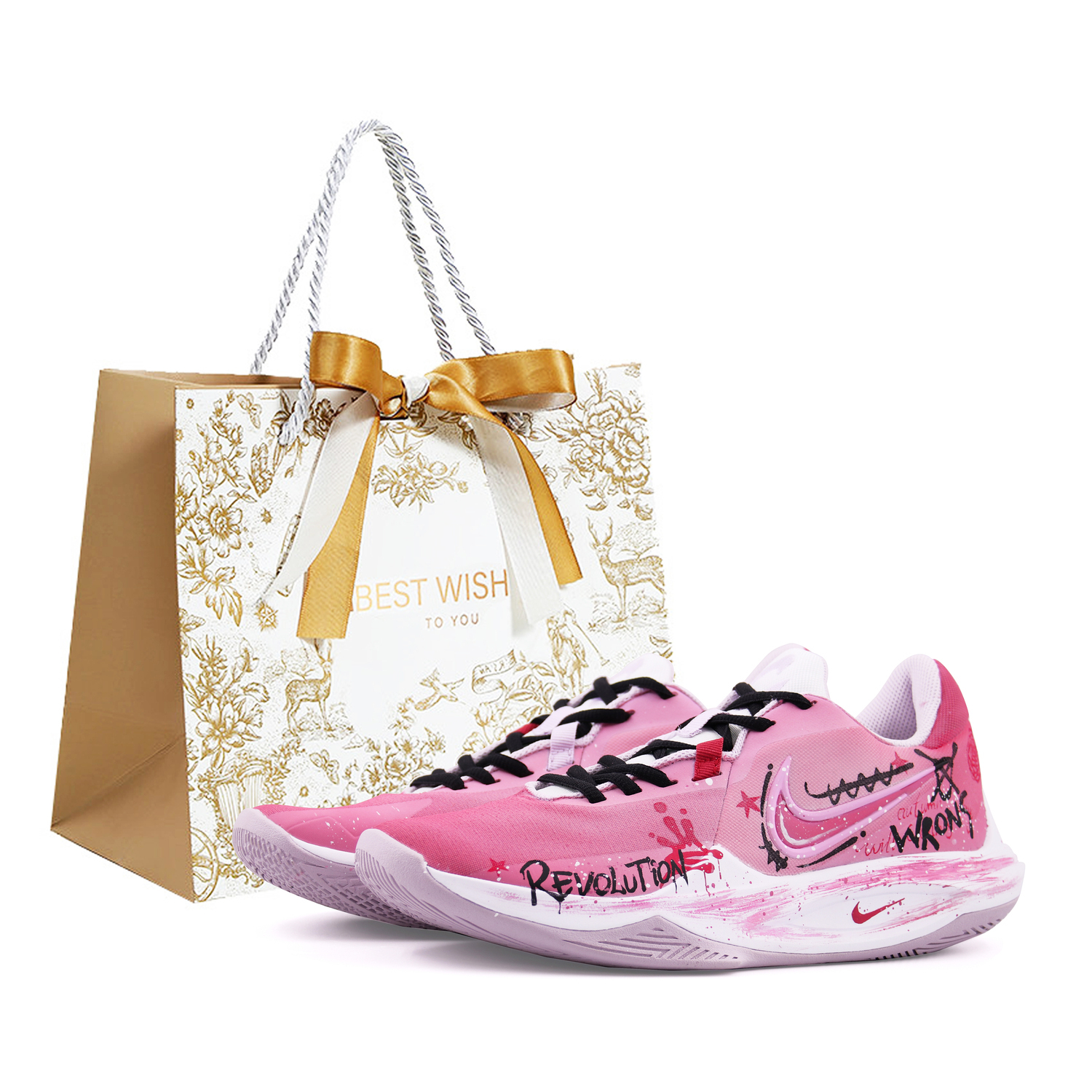 

Nike Precision 6 CNY Box, Rose Mist Cherry дышащие и легкие низкие баскетбольные кроссовки мужские Fuchsia