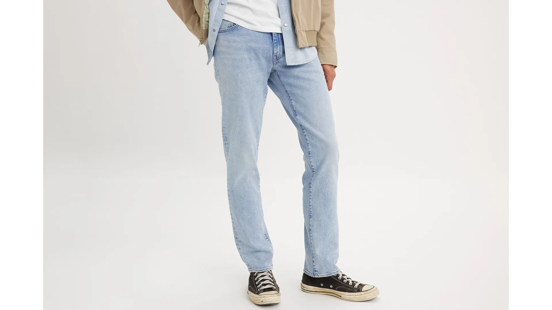 Мужские джинсы узкого кроя 511 Levi's, цвет Cannon Ball - Light Wash - Stretch — фото 2