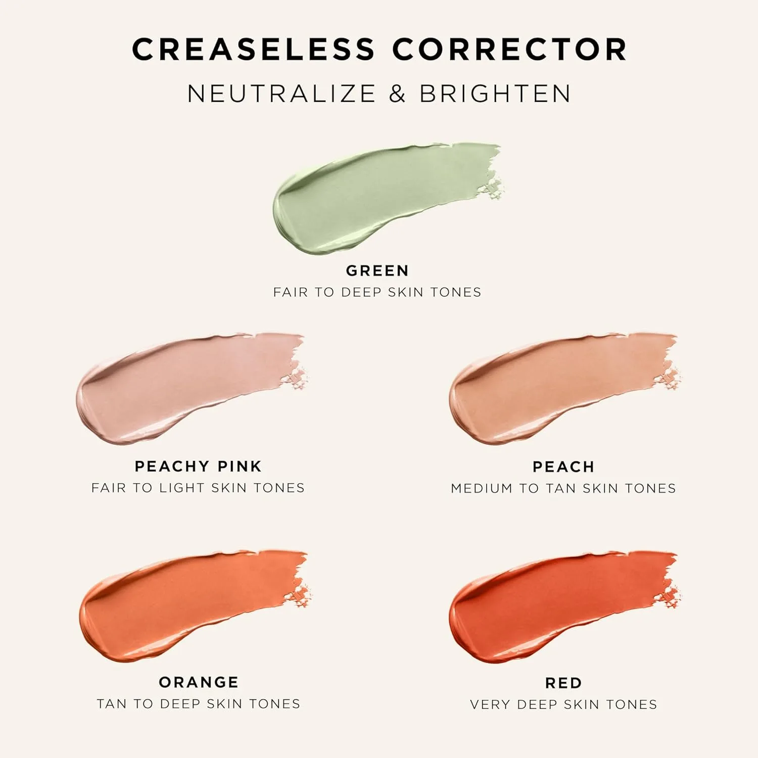 Tarte Creaseless Corrector - корректирующее средство для нейтрализации темных кругов, несовершенств и покраснений с витамином E, увлажняющее, веганское, без жестокости, peachy pink — фото 4