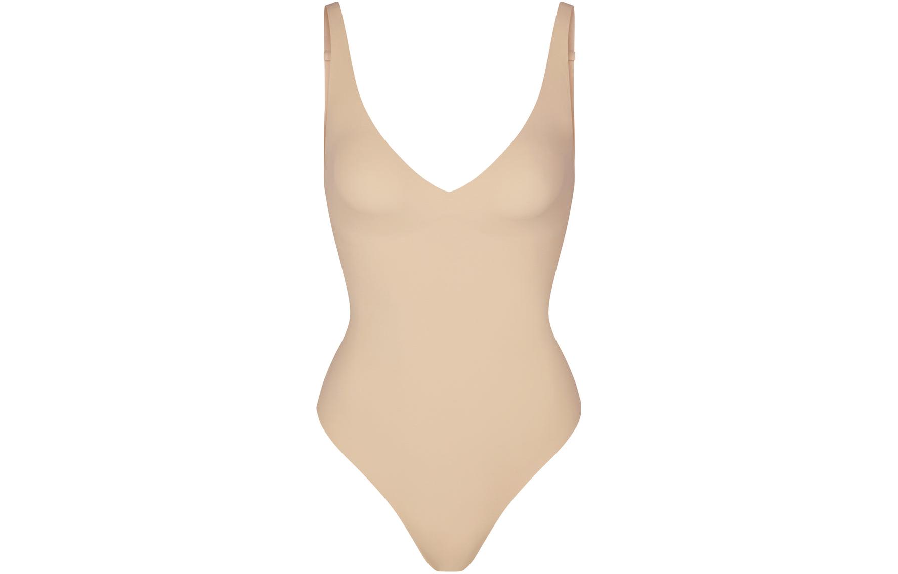 

Боди-стринги SKIMS NAKED с глубоким вырезом, женские боди SAND/Sand, Sand Earth Tone