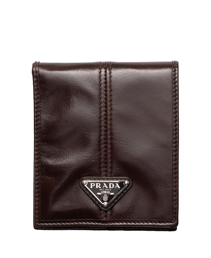

Кожаный кошелёк Prada, коричневый