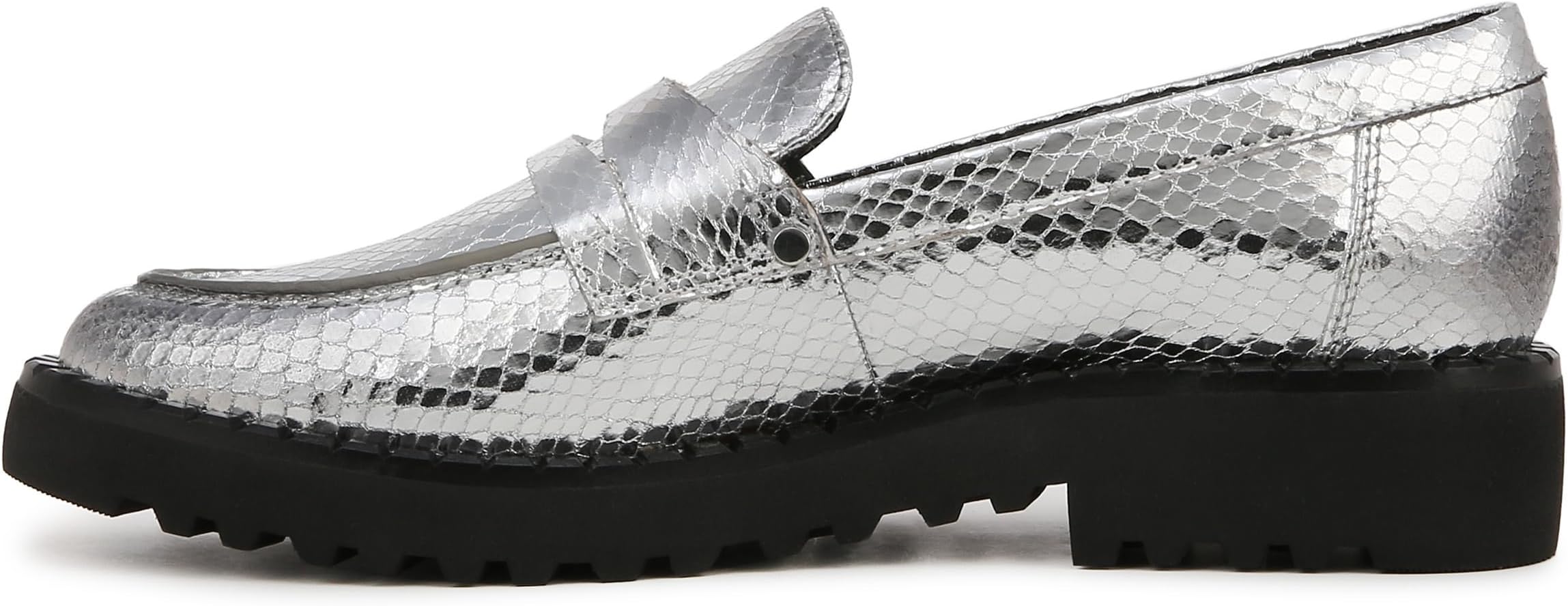 Лоферы Franco Sarto Cassandra Slip-Ons, цвет Silver Snake Faux Leather — фото 4