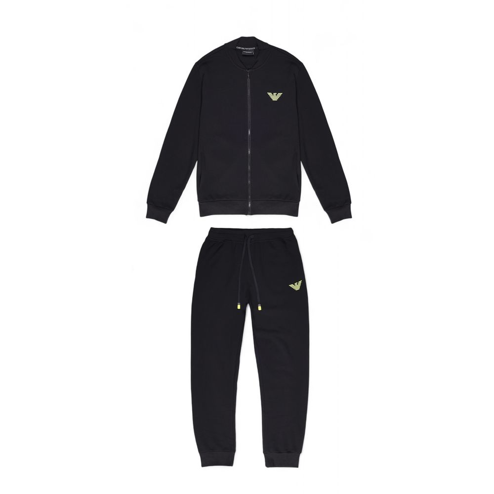 

Черный хлопковый спортивный костюм Emporio armani underwear