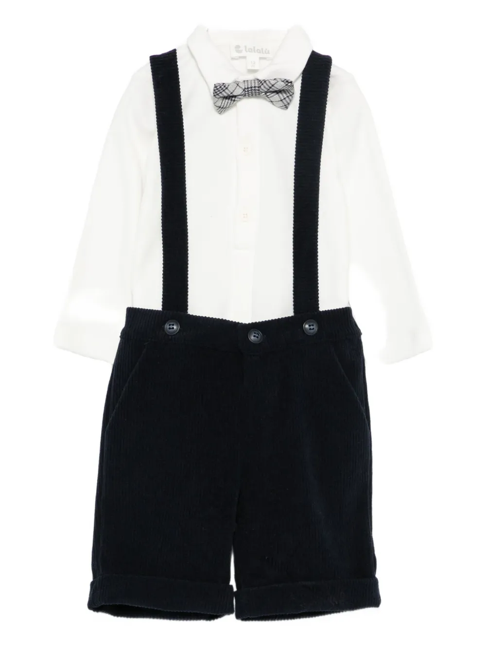 

Короткий комплект с отделкой бантом Lalalu, белый