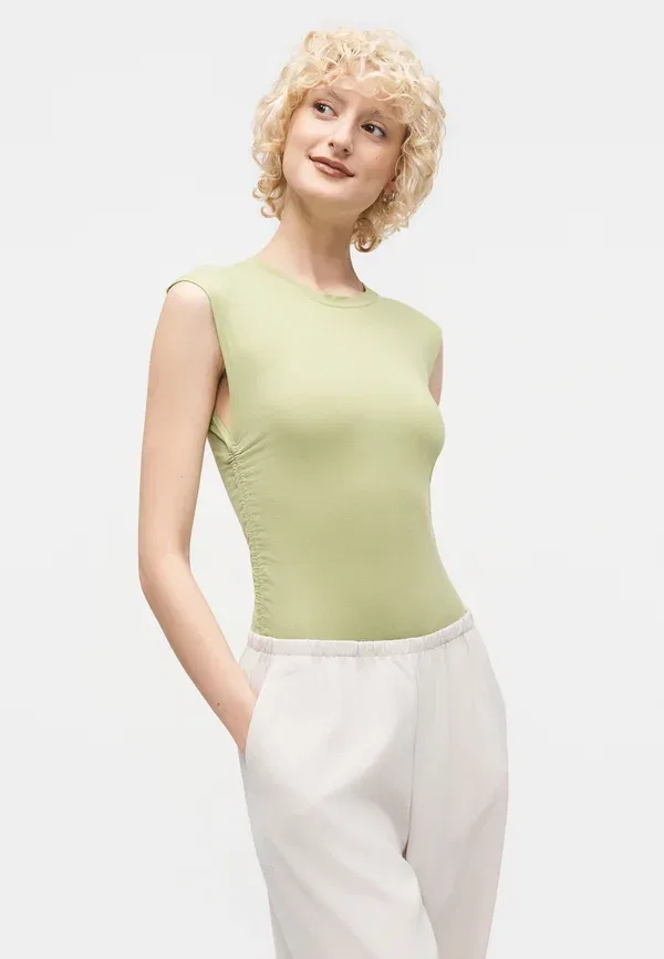 Брюки свободного кроя Gap, модель Easy wide leg pant, цвет серый — фото 4