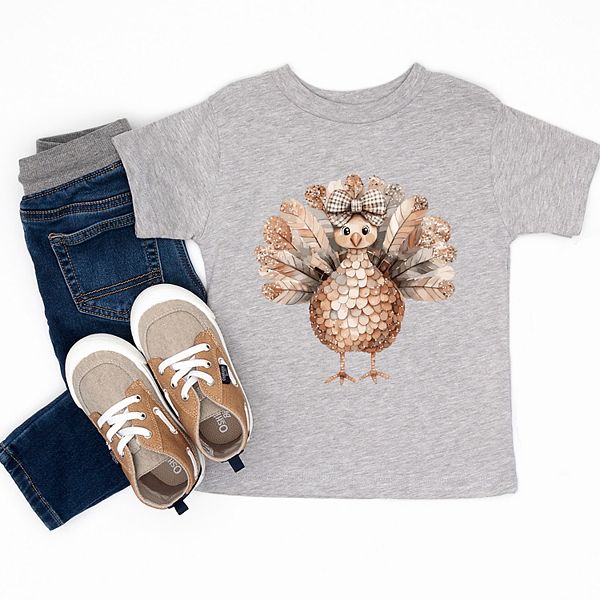 Футболка с принтом Sparkle Turkey для малышей The Juniper Shop, Cream — фото 3