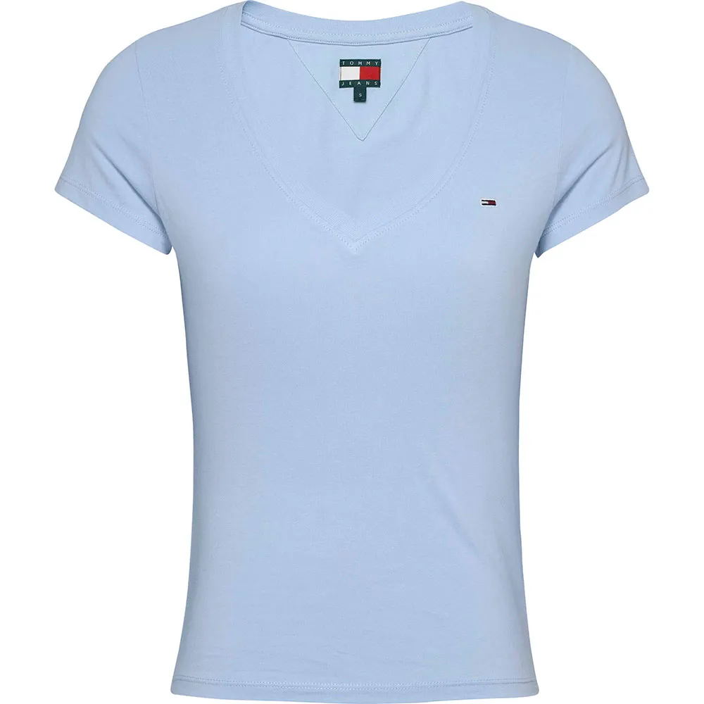 

Футболка Tommy Jeans DW0DW20458 Slim Fit short sleeve v neck, синий