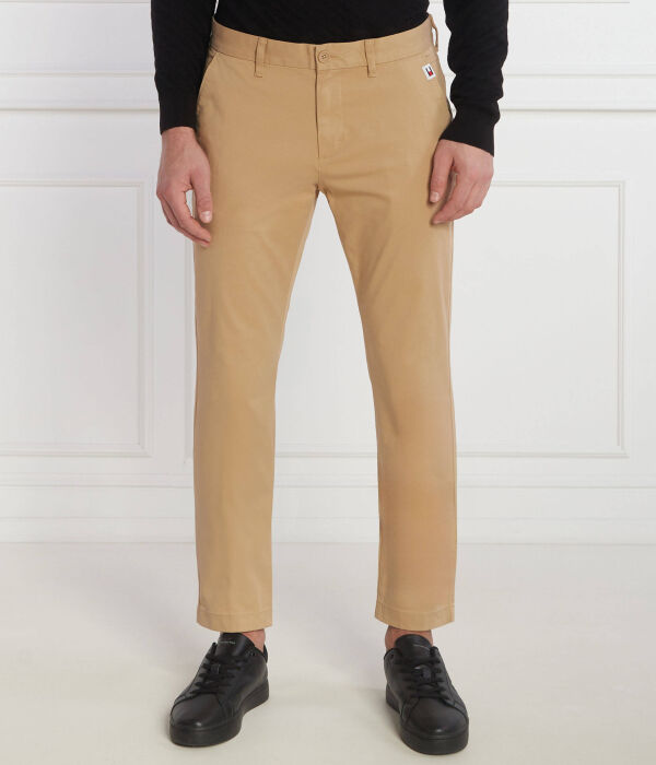 

Брюки чинос в Остине Slim fit Tommy Jeans, коричневый