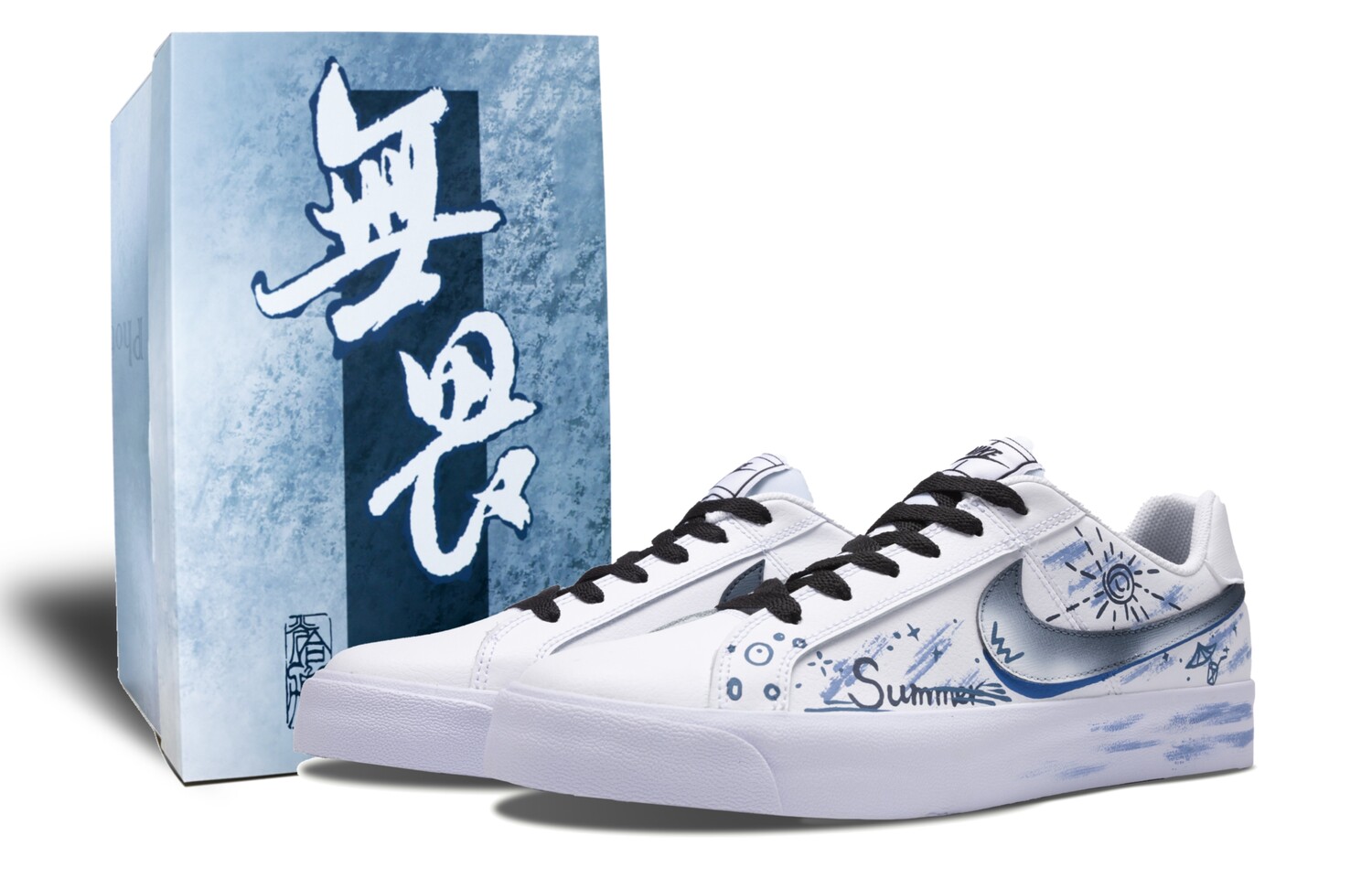

Кроссовки Nike Court Royale Skateboarding Shoes Unisex Low-top Blue/white, синий