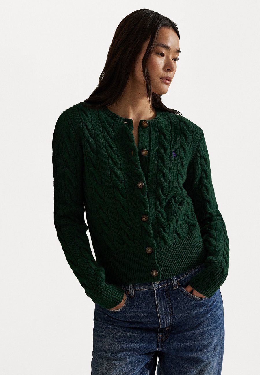 

Кардиган Polo Ralph Lauren CABLE-KNIT WOOL-CASHMERE CARDIGAN, Castleton Green/Dark Green