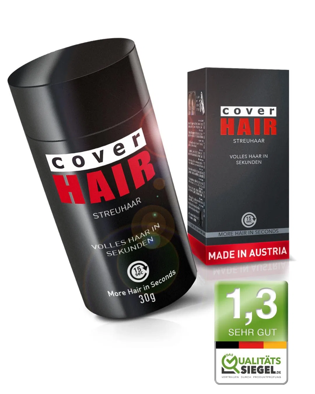 Стартовый набор COVER HAIR: загуститель для волос 30 г и фиксирующий спрей 100 мл ‎Cover Hair, Dark Brown — фото 2