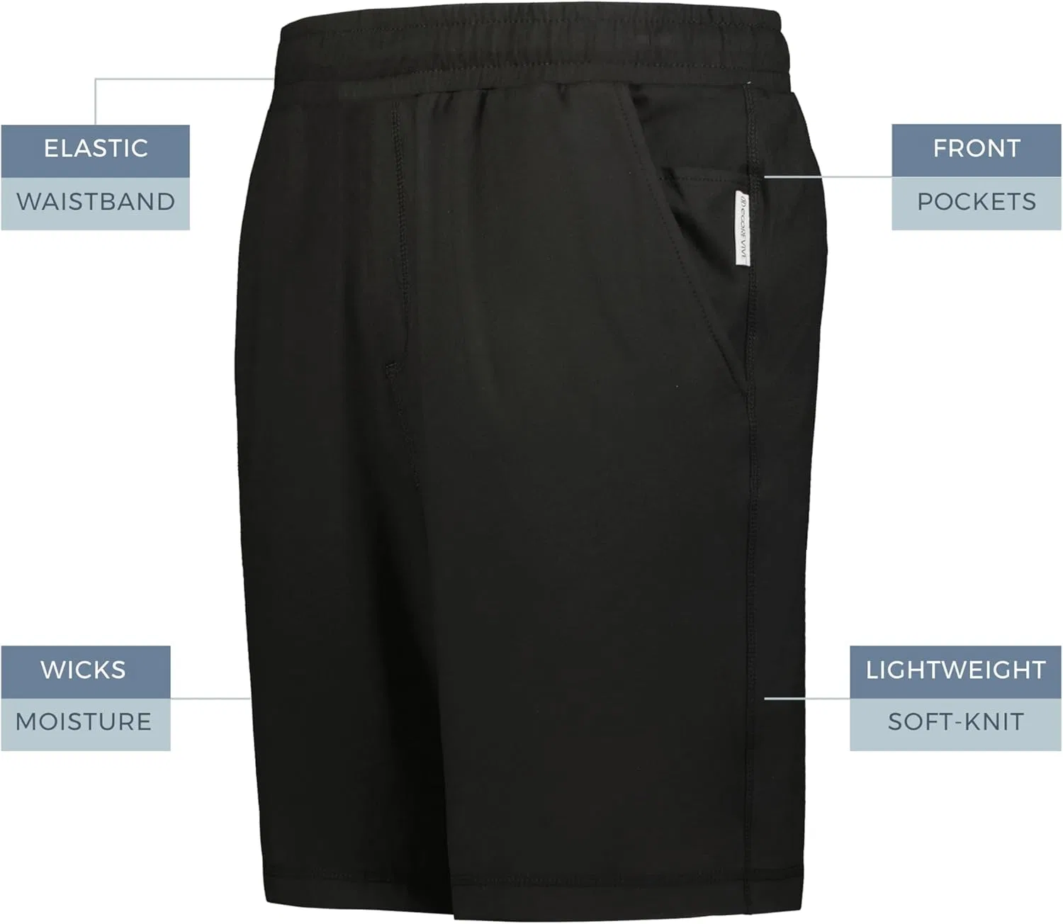 Детские шорты Holloway Boys Youth Soft Knit Ventura Shorts, черный — фото 4