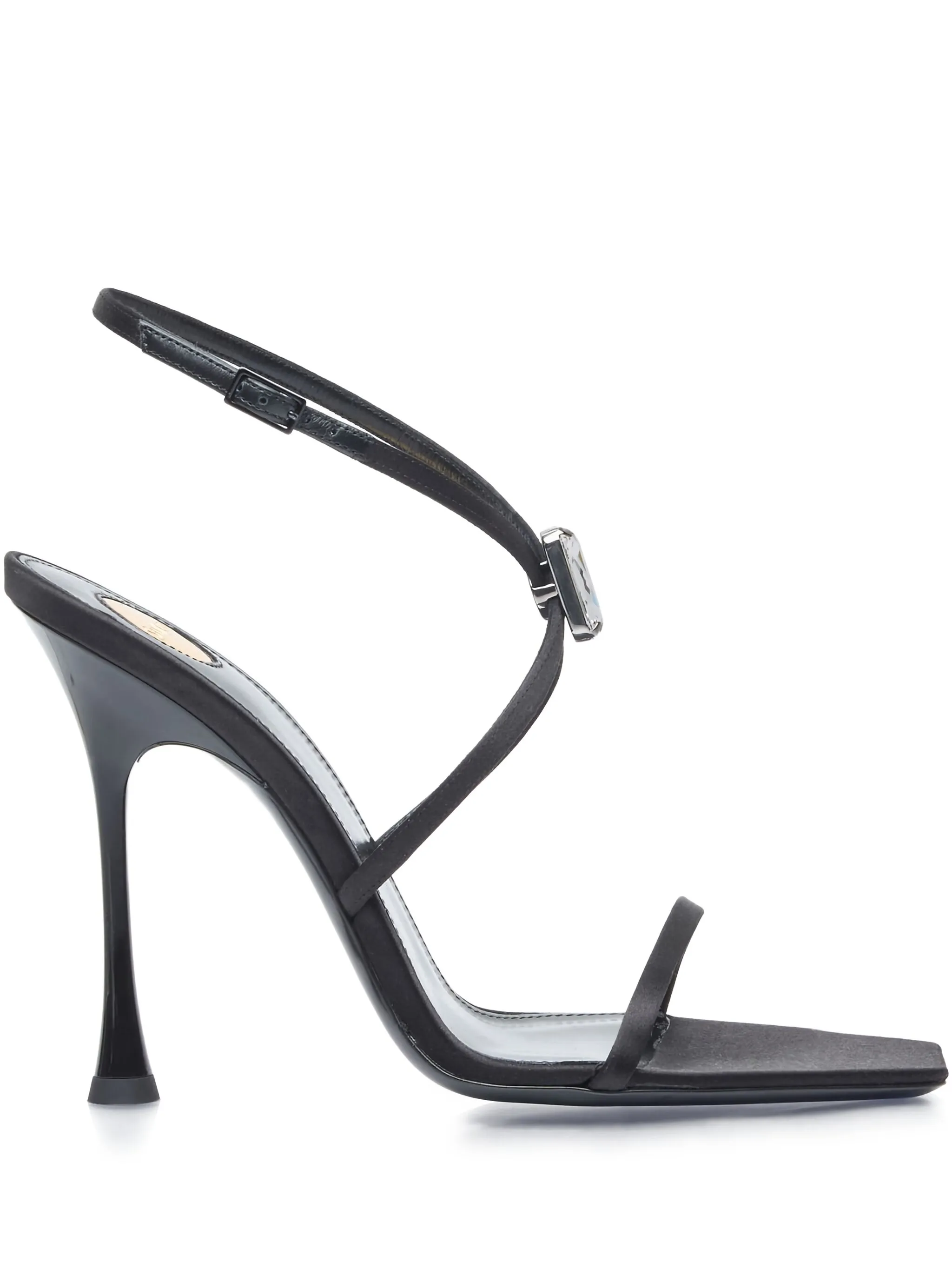 Босоножки с ремешками Saint Laurent, черный
