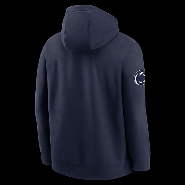 Мужской синий толстовка с капюшоном Penn State Nittany Lions 2025 Sideline Club Fleece Nike — фото 4