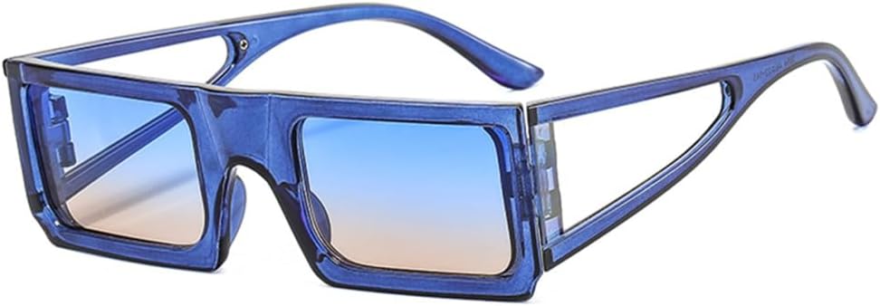 

Солнцезащитные очки прямоугольной формы для женщин и мужчин, с поликарбонатными линзами, в винтажном стиле, для вечеринок и пляжа, защита от ультрафиолета UV400 HDUBFY, C8