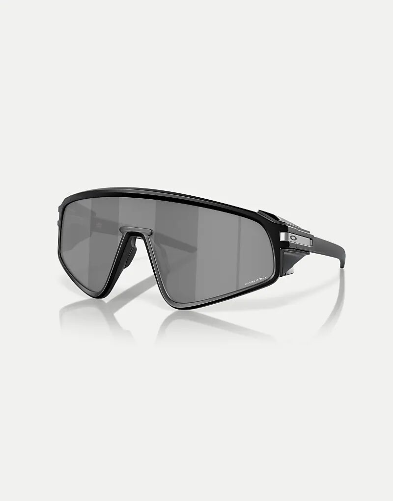 

Солнцезащитные очки Oakley Latch Panel Shield с серыми зеркальными линзами матово-черного цвета