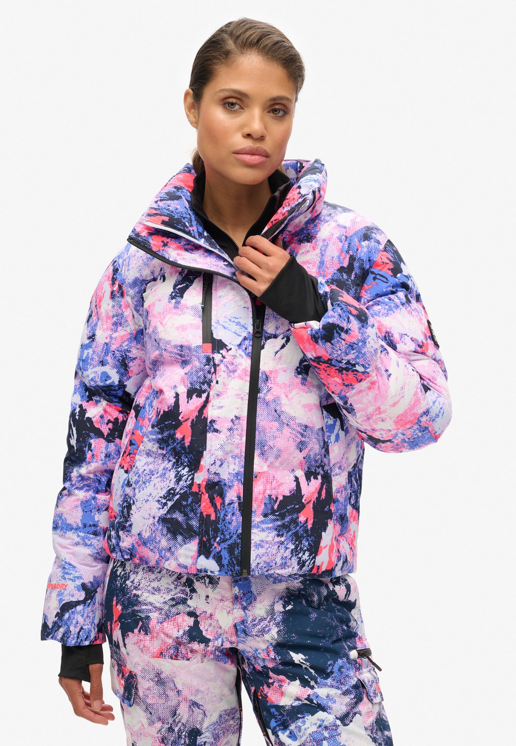 

Зимняя куртка BOXY PUFFER Superdry, фиолетовый