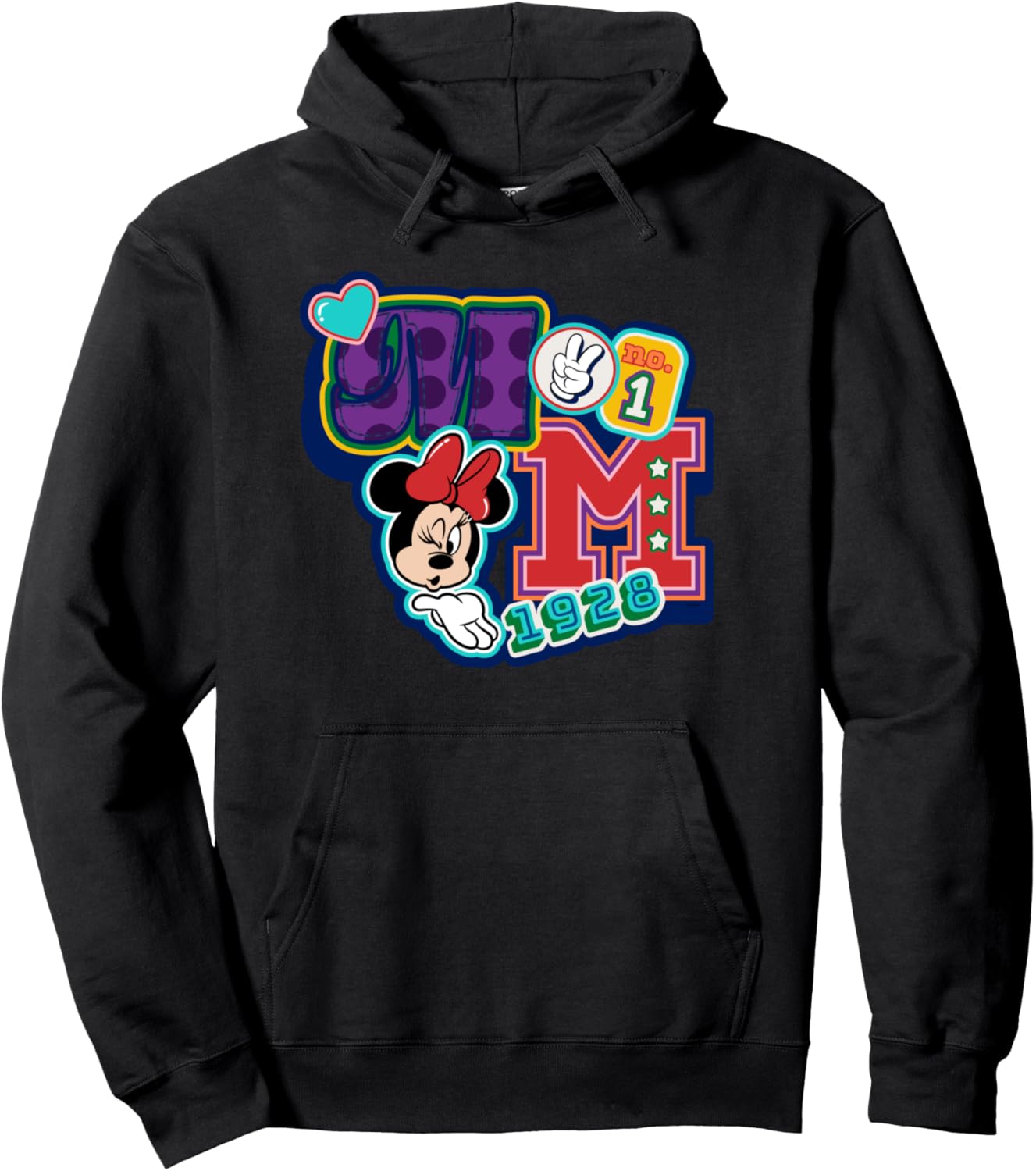 

Худи Disney Minnie Mouse #1 Varsity, черная, Черный, Худи Disney Minnie Mouse #1 Varsity, черная